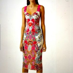 Ted baker fuchsia print dress